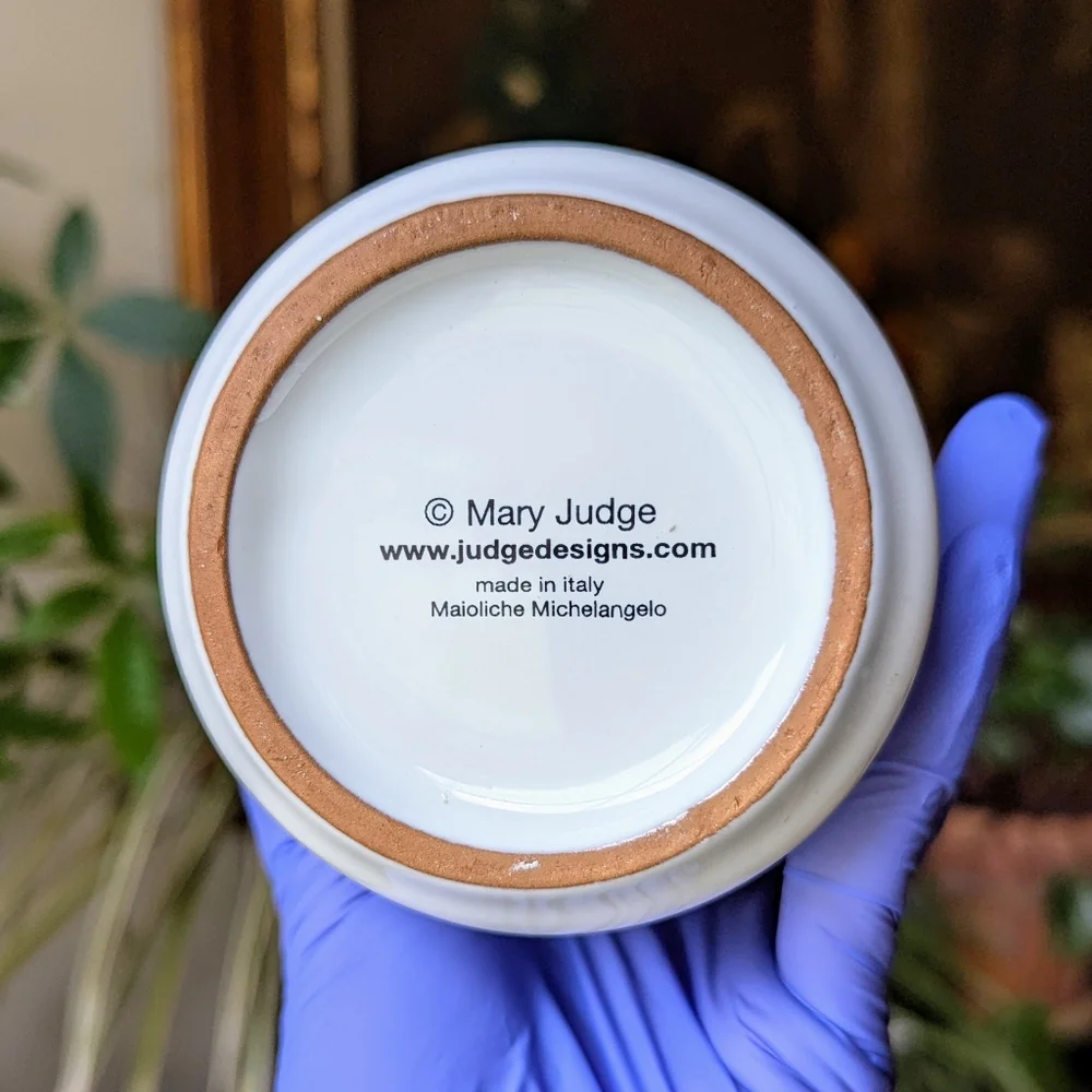 Mary Judge Olive Oil/Vinegar dispenser Maioliche Michelango Made In Italy 6.5" - Picture 8 of 11